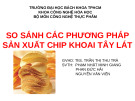 Bài giảng Công nghệ chế biến - Bài: So sánh các phương pháp sản xuất chip khoai tây lát