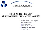 Bài giảng Công nghệ lên men - Bài: Công nghệ lên men sản phẩm nem chua công nghiệp