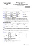 Đề KS thi THPT Quốc gia môn Toán năm 2018 lần 1 - THPT Đồng Đậu - Mã đề 157