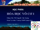 Bài giảng Hóa học vô cơ - Bài 1: Hiđro