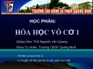 Bài giảng Hóa học vô cơ - Bài 2: Flo