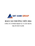 Báo cáo thường niên 2016: Công ty Cổ phần dịch vụ và xây dựng địa ốc Đất Xanh