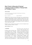 Short stories in romanised national language script in southern Vietnam early in twentieth century