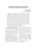 Gender based violence: some aspects on the law and policy in Vietnam