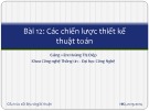 Bài giảng Cấu trúc dữ liệu và giải thuật: Bài 12 - Hoàng Thị Điệp (2014)