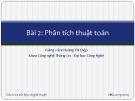 Bài giảng Cấu trúc dữ liệu và giải thuật: Bài 2 - Hoàng Thị Điệp (2014)