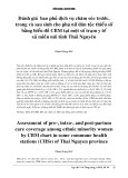 Đánh giá bao phủ dịch vụ chăm sóc trước trong và sau sinh cho phụ nữ dân tộc thiểu số bằng biểu đồ CBM tại một số trạm y tế xã miền núi tỉnh Thái Nguyên