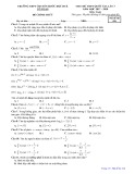 Đề thi thử THPT Quốc gia môn Toán năm 2018 lần 3 - THPT Chuyên Quốc Học Huế - Mã đề 436
