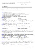 Đề thi khảo sát chất lượng lần 4 môn Vật lí lớp 11 năm 2018 - THPT Nguyễn Viết Xuân - Mã đề 205