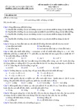 Đề thi khảo sát chất lượng lần 4 môn Vật lí lớp 11 năm 2018 - THPT Nguyễn Viết Xuân - Mã đề 105