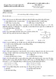 Đề thi khảo sát chất lượng lần 4 môn Vật lí lớp 11 năm 2018 - THPT Nguyễn Viết Xuân - Mã đề 201