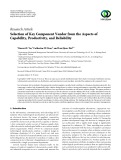 Selection of key component vendor from the aspects of capability, productivity, and reliability