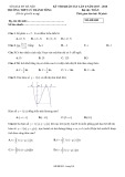 Đề thi khảo sát THPT Quốc gia môn Toán năm 2018 lần 4 - THPT Lý Thánh Tông - Mã đề 002