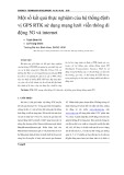 Một số kết quả thực nghiệm của hệ thống định vị GPS RTK sử dụng mạng lưới viễn thông di động 3G và internet