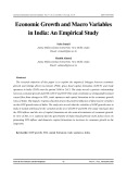 Economic growth and macro variables in india: An empirical study