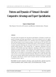 Patterns and dynamics of Vietnam’s revealed comparative advantage and export specialization