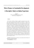 Micro finance in sustainable development: A descriptive study on indian Experience