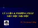 Bài giảng Lý luận & phương pháp dạy học đại học