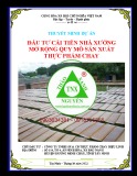 Thuyết minh Dự án Đầu tư cải tiến nhà xưởng mở rộng quy mô sản xuất thực phẩm chay