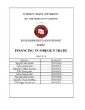 English presentation report: Financing in foreign trade