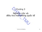 Bài giảng Marketing quốc tế: Chương 3 - ĐH Thương mại