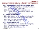 Bài giảng Chiến lược thương hiệu: Chương 2 - Trường Đại học Thương mại