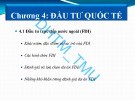 Bài giảng Tài chính quốc tế: Chương 4 - ĐH Thương mại