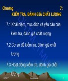 Bài giảng Quản trị chất lượng: Chương 7 - PGS.TS. Đỗ Thị Ngọc