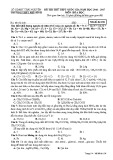 Đề thi thử THPT Quốc gia môn Hóa học năm 2017 - THPT Phú Bình - Mã đề 108
