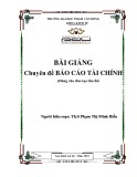 Bài giảng Chuyên đề báo cáo tài chính - ĐH Phạm Văn Đồng