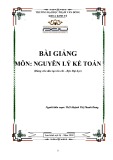 Bài giảng Nguyên lý kế toán - ĐH Phạm Văn Đồng