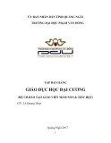 Bài giảng Giáo dục học đại cương - ĐH Phạm Văn Đồng