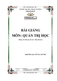 Bài giảng Quản trị học - ĐH Phạm Văn Đồng