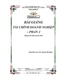 Bài giảng Tài chính doanh nghiệp - ĐH Phạm Văn Đồng (Phần 2)