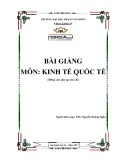 Bài giảng Kinh tế quốc tế - ĐH Phạm Văn Đồng