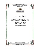 Bài giảng Nguyên lý thống kê - ĐH Phạm Văn Đồng