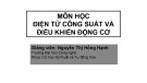 Bài giảng Điện tử công suất và điều khiển động cơ: Chương 0 - Nguyễn Thị Hồng Hạnh