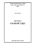 Bài giảng Cơ sở dữ liệu - ĐH Phạm Văn Đồng