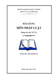 Bài giảng Pháp luật - ĐH Phạm Văn Đồng