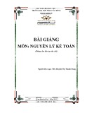 Bài giảng Nguyên lý kế toán - ĐH Phạm Văn Đồng (2015)