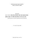 Bài giảng Phương pháp cho trẻ khám phá khoa học về môi trường xung quanh - ĐH Phạm Văn Đồng