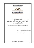 Bài giảng Phương pháp dạy học tiếng Việt và tập làm văn - ĐH Phạm Văn Đồng