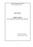 Bài giảng tiếng Việt 2 - ĐH Phạm Văn Đồng