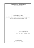 Bài giảng Hoạt động dạy học ở trường trung học cơ sở - ĐH Phạm Văn Đồng