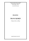 Bài giảng Trang bị điện - ĐH Phạm Văn Đồng