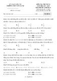 Đề kiểm tra tập trung môn Đại số lớp 11 năm 2017-2018 - THPT Ngô Gia Tự - Mã đề 016