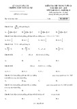 Đề kiểm tra tập trung tuần 26 môn Giải tích lớp 12 năm 2017-2018 - THPT Ngô Gia Tự - Mã đề 009