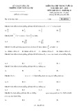 Đề kiểm tra tập trung tuần 26 môn Giải tích lớp 12 năm 2017-2018 - THPT Ngô Gia Tự - Mã đề 016