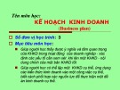 Bài giảng môn Kế hoạch kinh doanh: Chương 1 - Trần Minh Huy