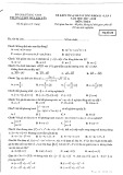 Đề thi khảo sát chất lượng đầu năm lớp 11 năm học 2017-2018 môn Toán trường THPT Hàn Thuyên